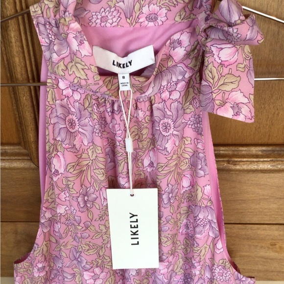 Likely pink floral print midi dress NWT - Picture 4 of 8